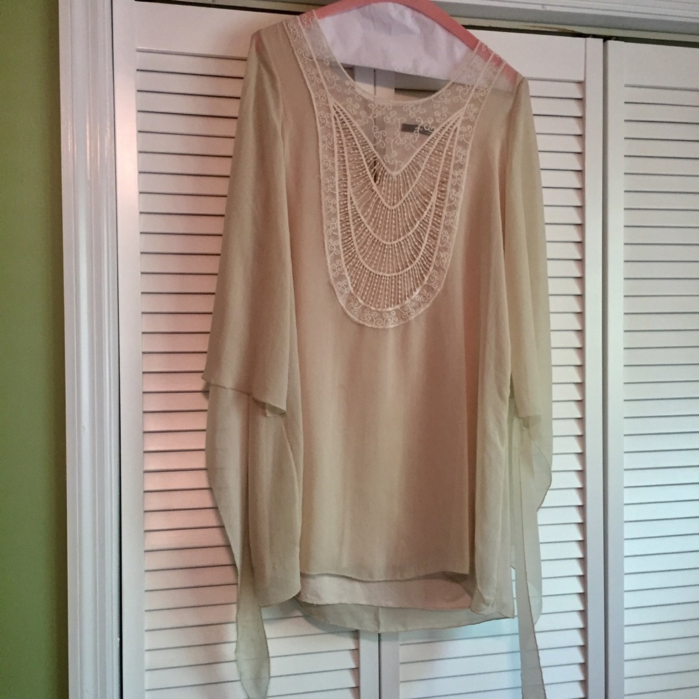 Lulus nude Winged Cocktail Dress